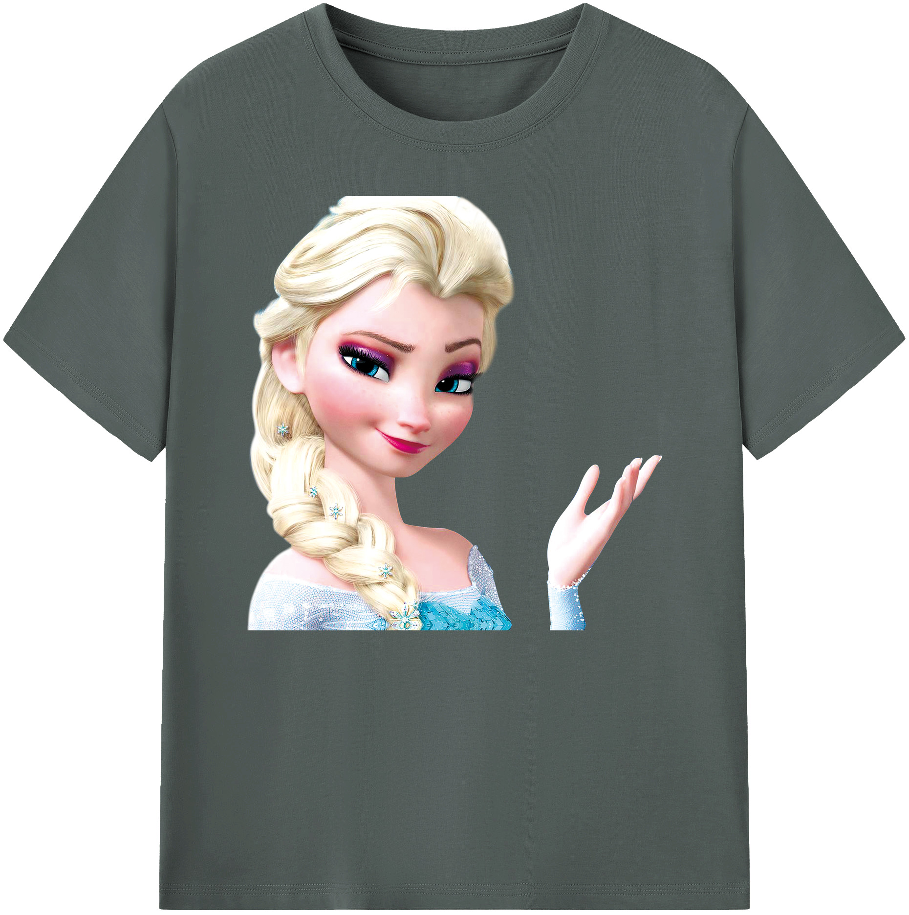 （画像用） アナと雪の女王 アンナ エルサ Frozen Anna Elsa 綿100％ メンズ半袖Tシャツ｜肌触りやわらか＆通気性